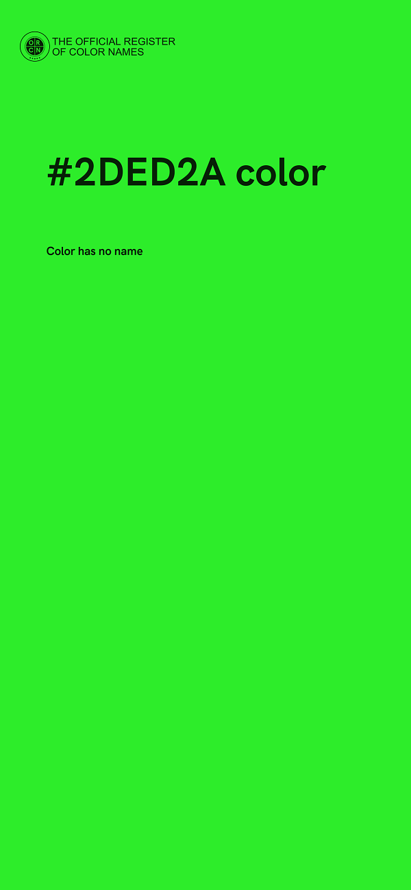 #2DED2A color image