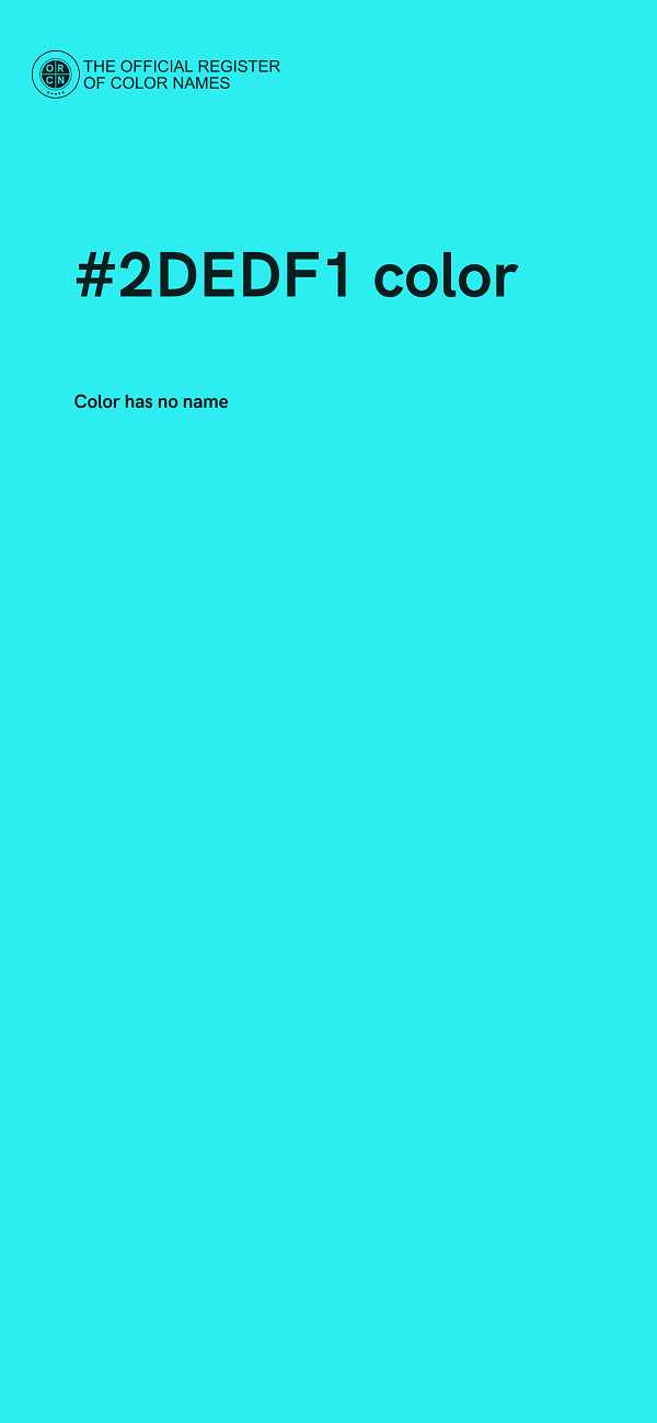 #2DEDF1 color image