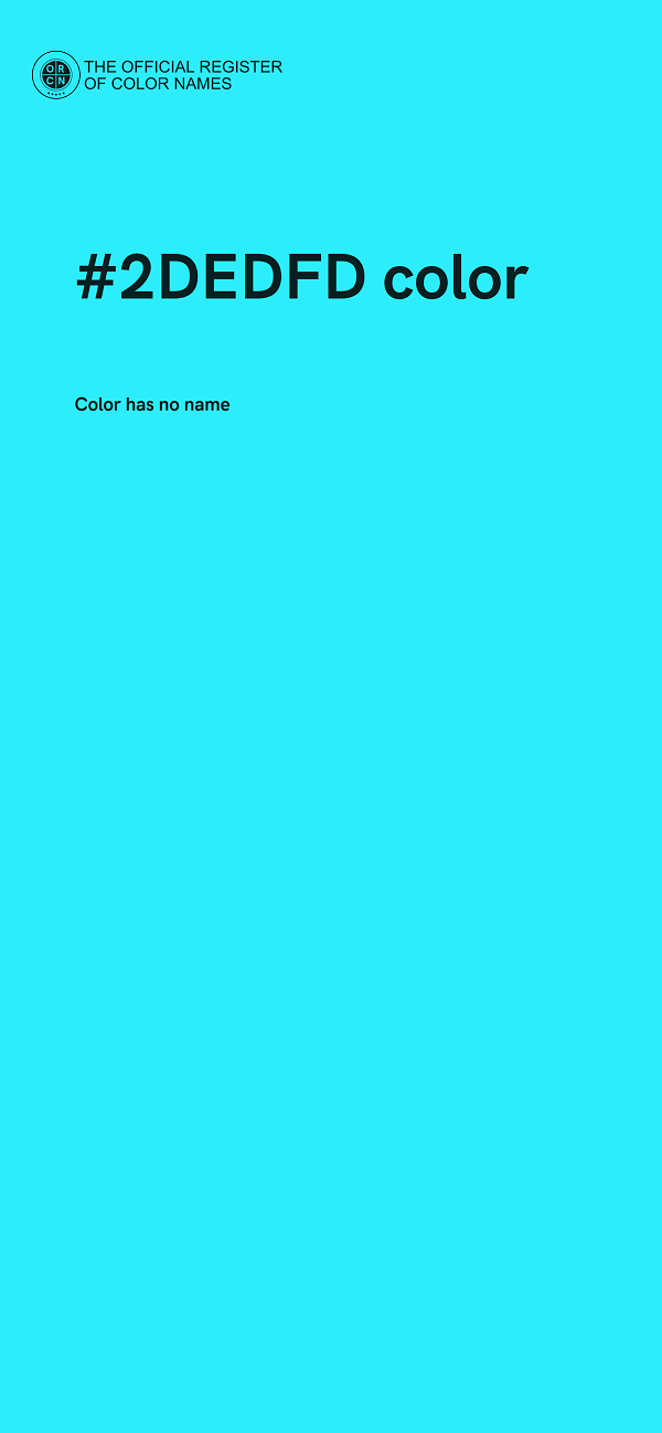 #2DEDFD color image