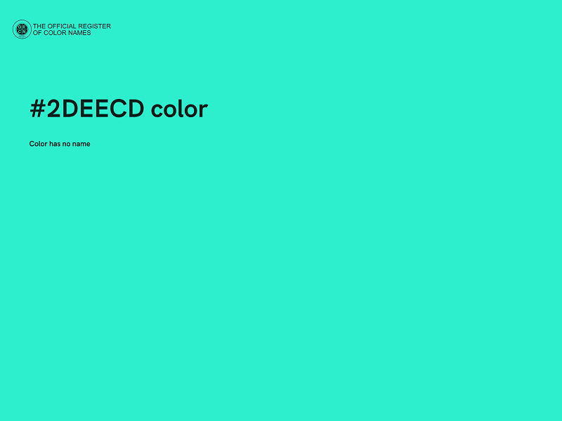 #2DEECD color image