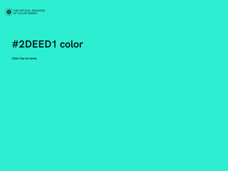 #2DEED1 color image