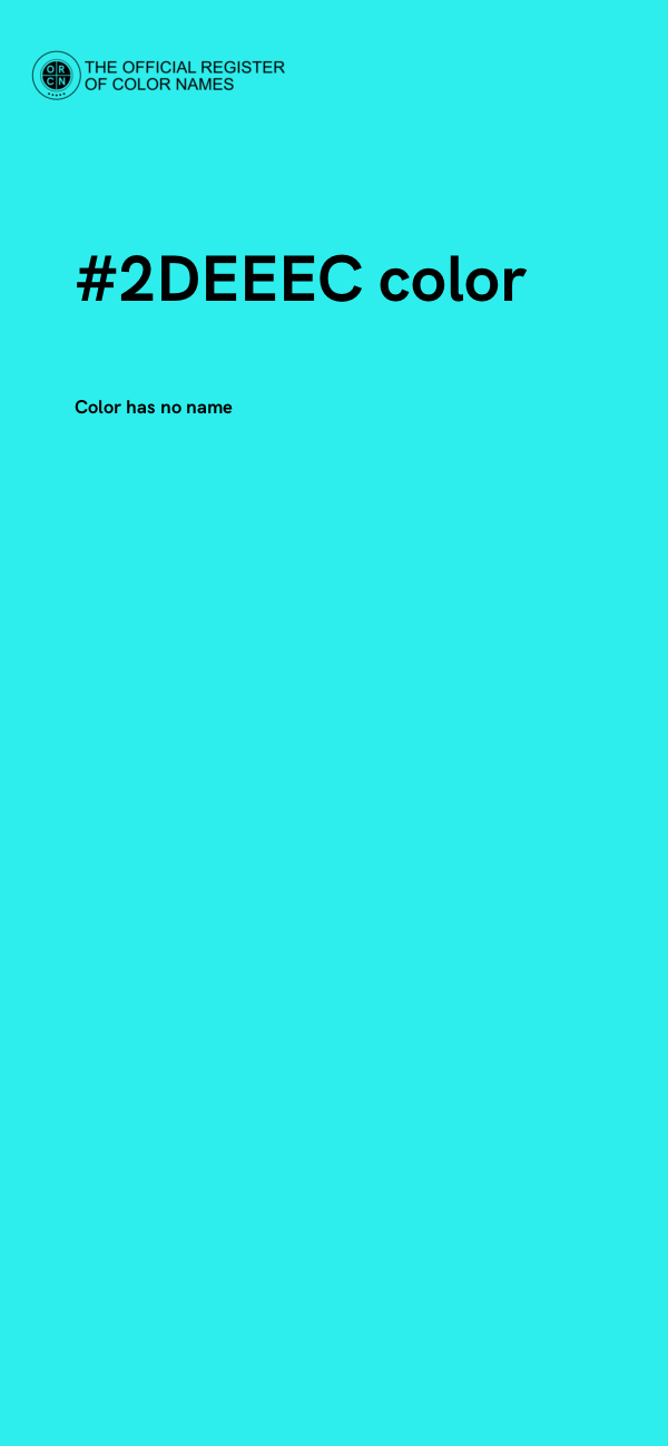 #2DEEEC color image
