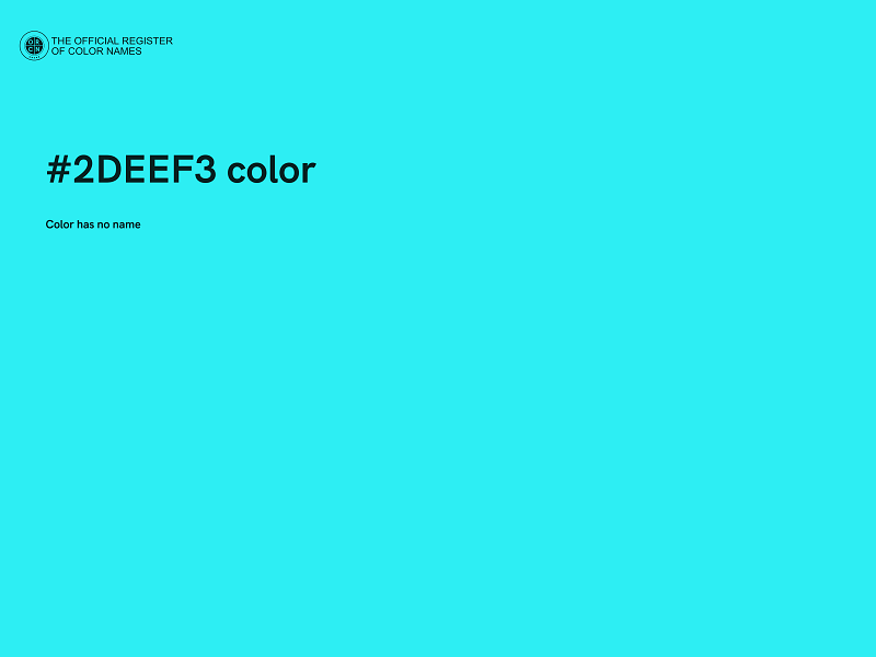 #2DEEF3 color image