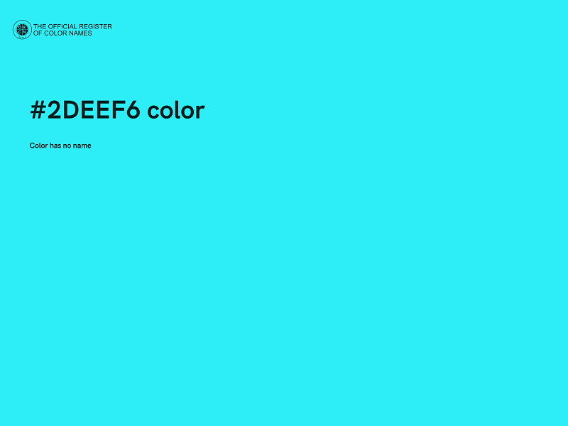 #2DEEF6 color image