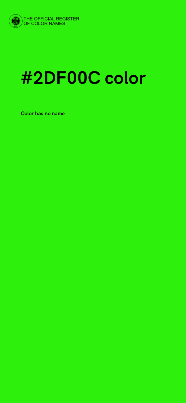 #2DF00C color image