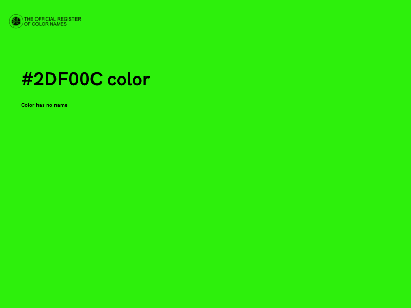 #2DF00C color image