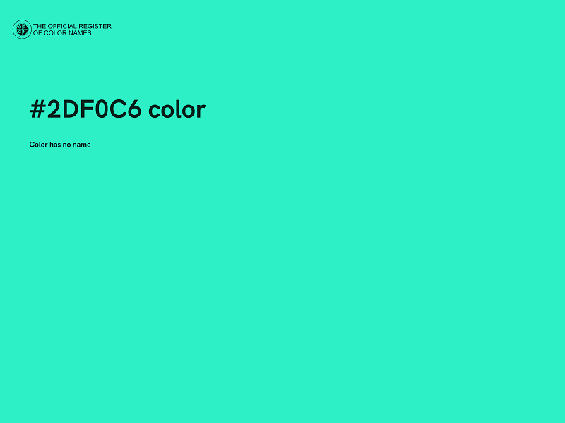 #2DF0C6 color image