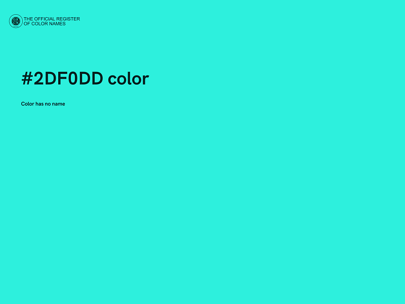 #2DF0DD color image