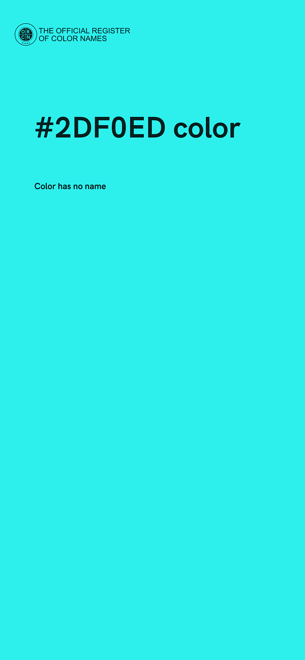 #2DF0ED color image