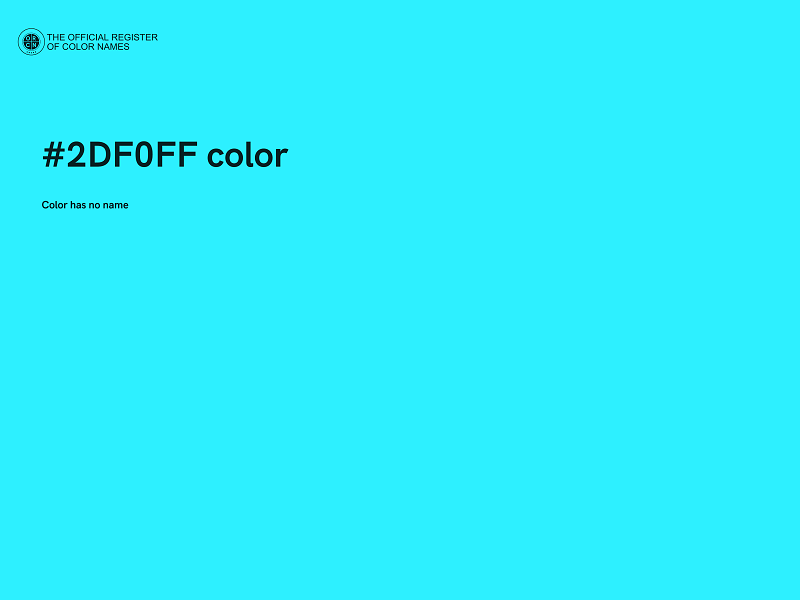 #2DF0FF color image