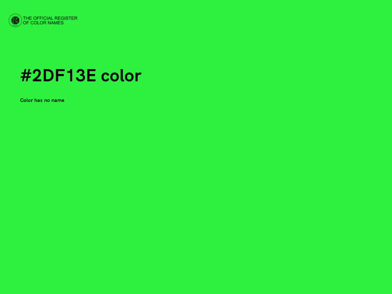 #2DF13E color image