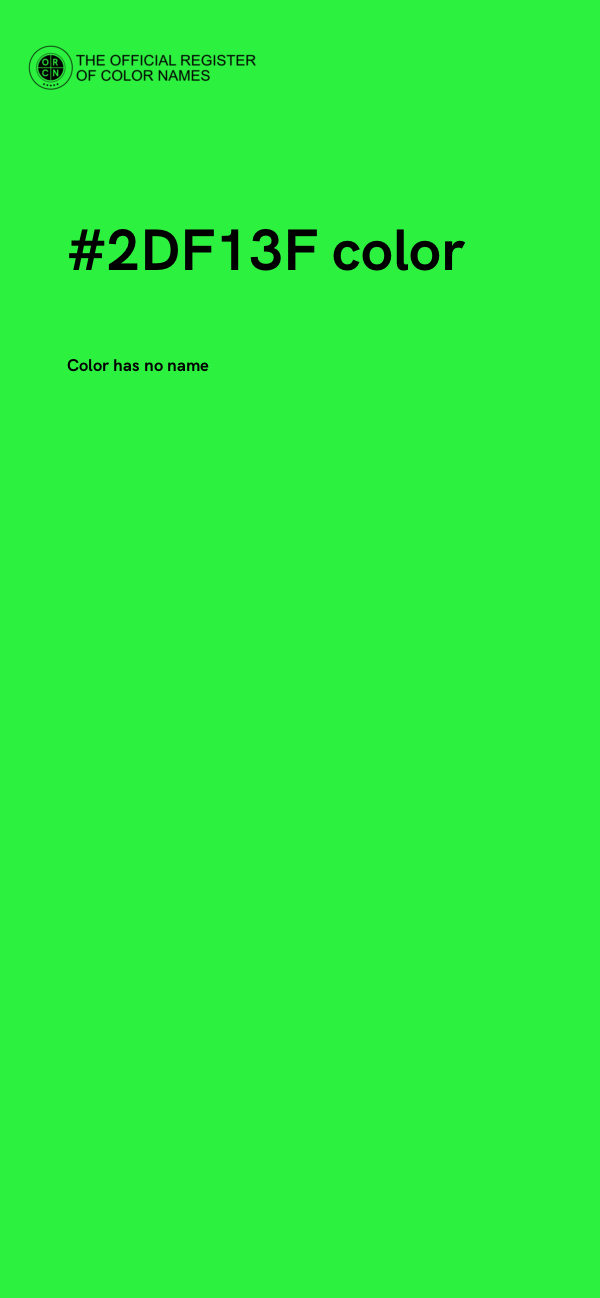 #2DF13F color image