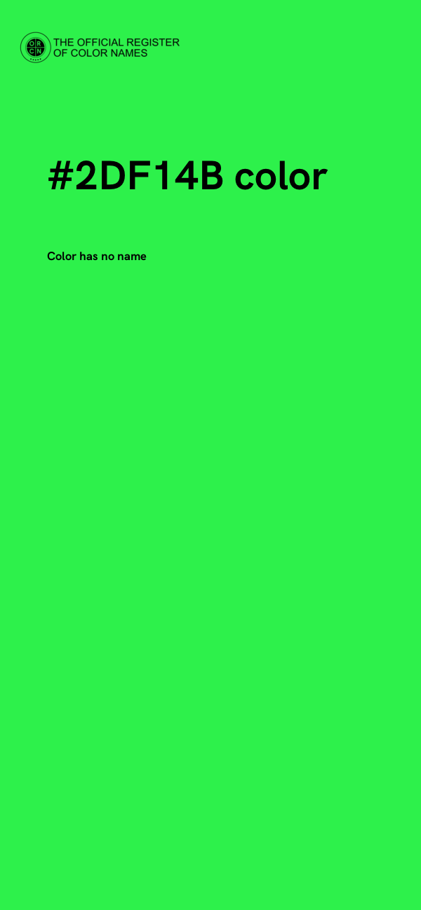 #2DF14B color image