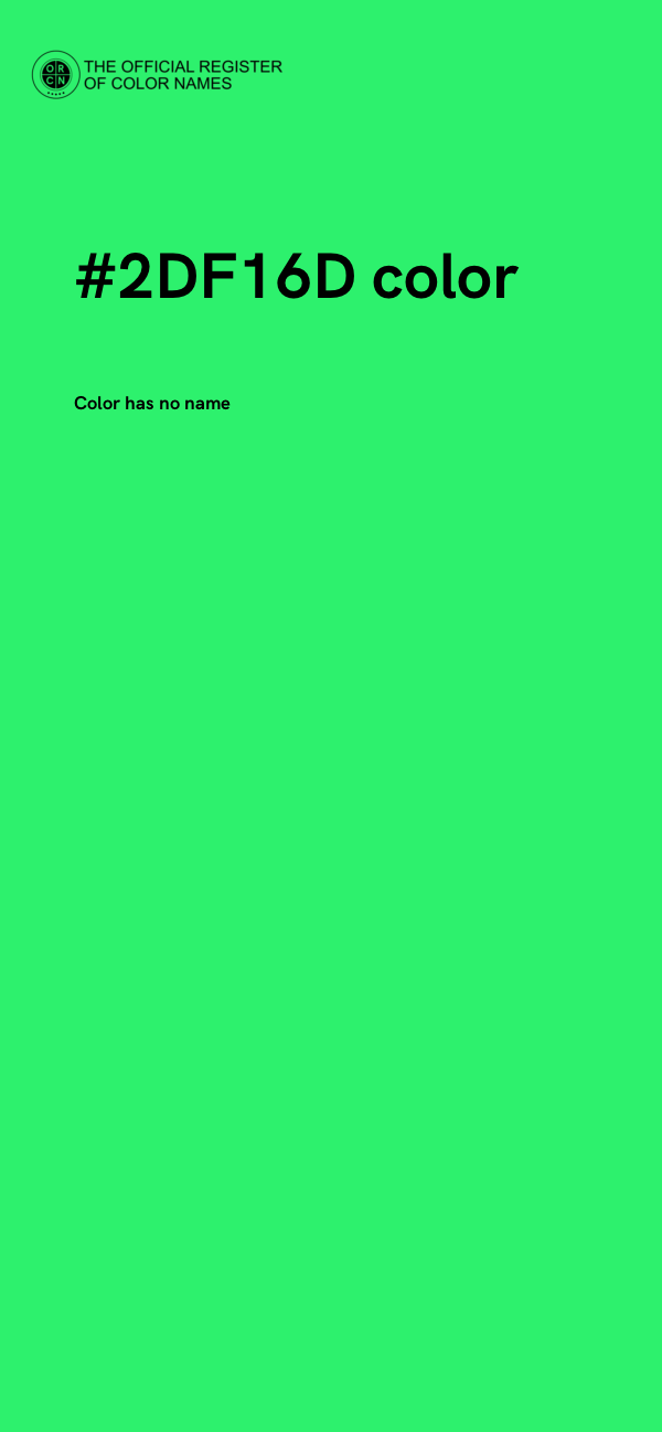 #2DF16D color image