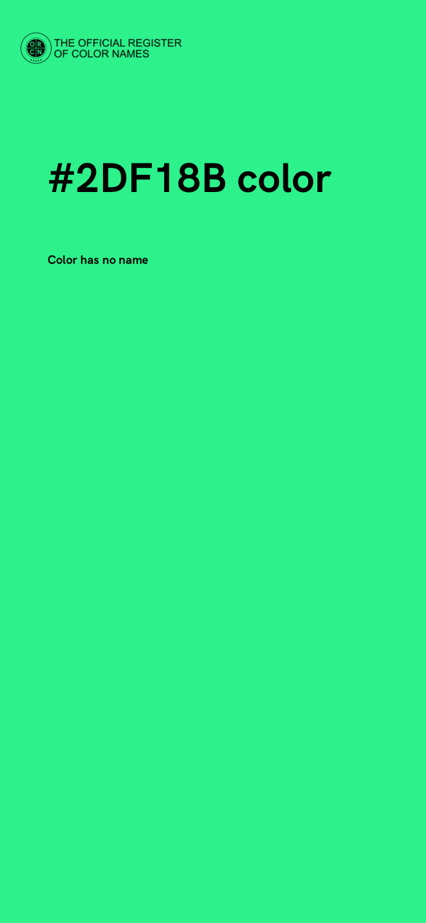 #2DF18B color image