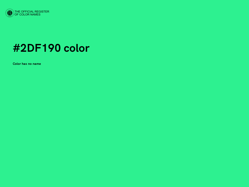 #2DF190 color image