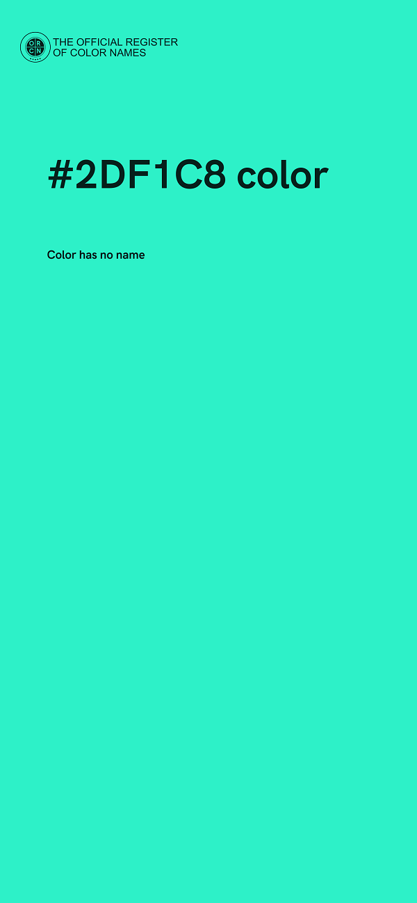 #2DF1C8 color image