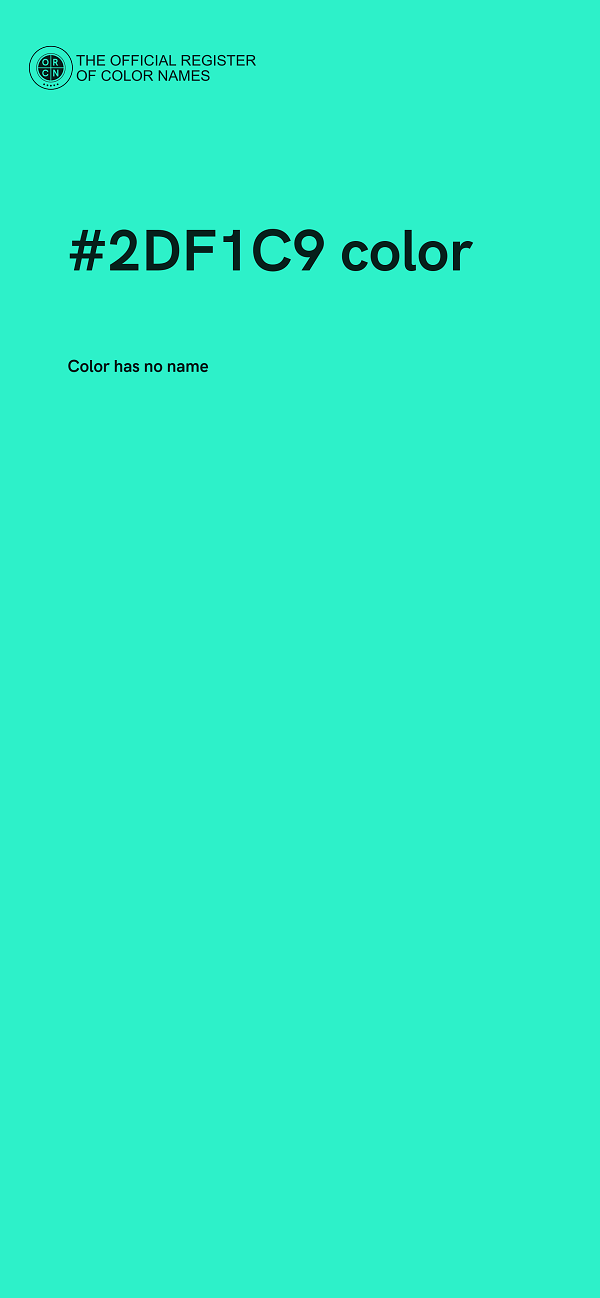 #2DF1C9 color image