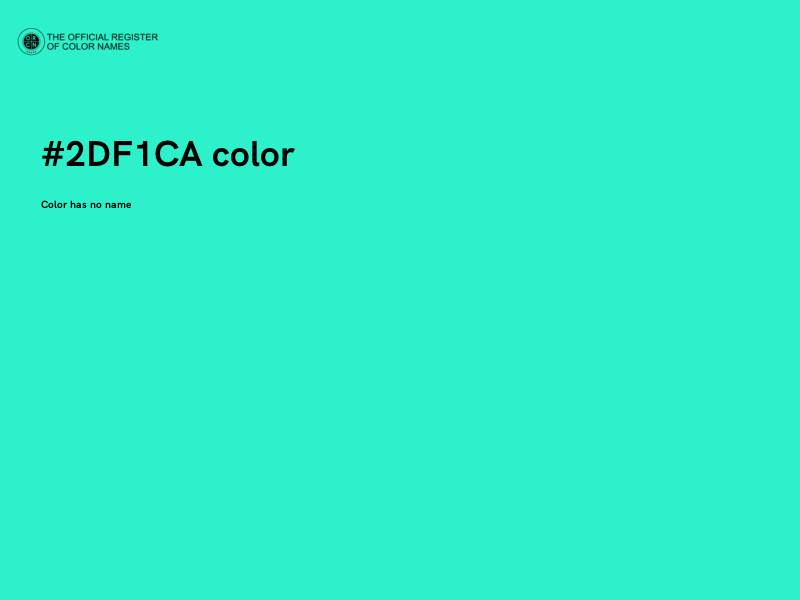 #2DF1CA color image