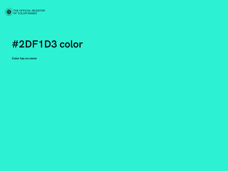 #2DF1D3 color image