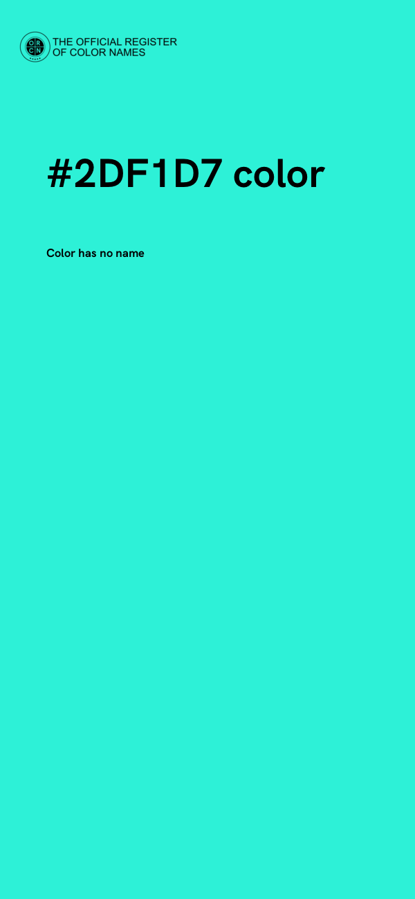 #2DF1D7 color image
