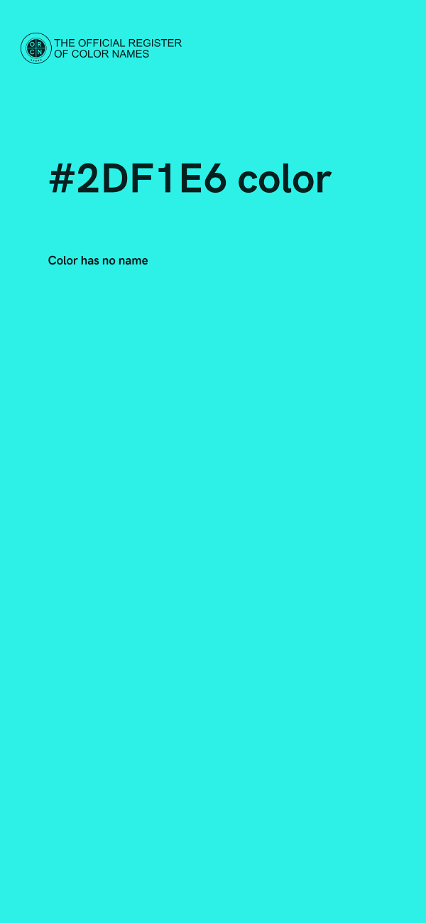 #2DF1E6 color image