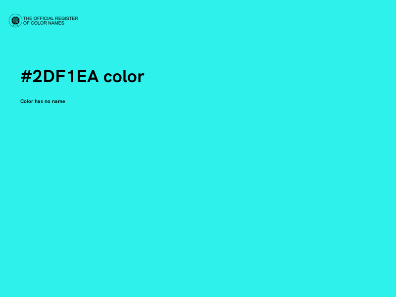 #2DF1EA color image