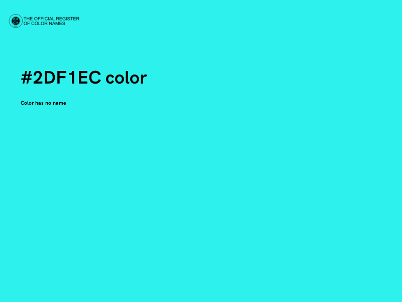 #2DF1EC color image