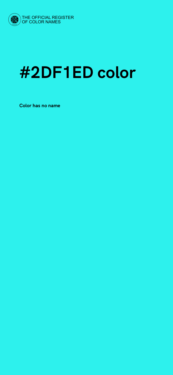 #2DF1ED color image