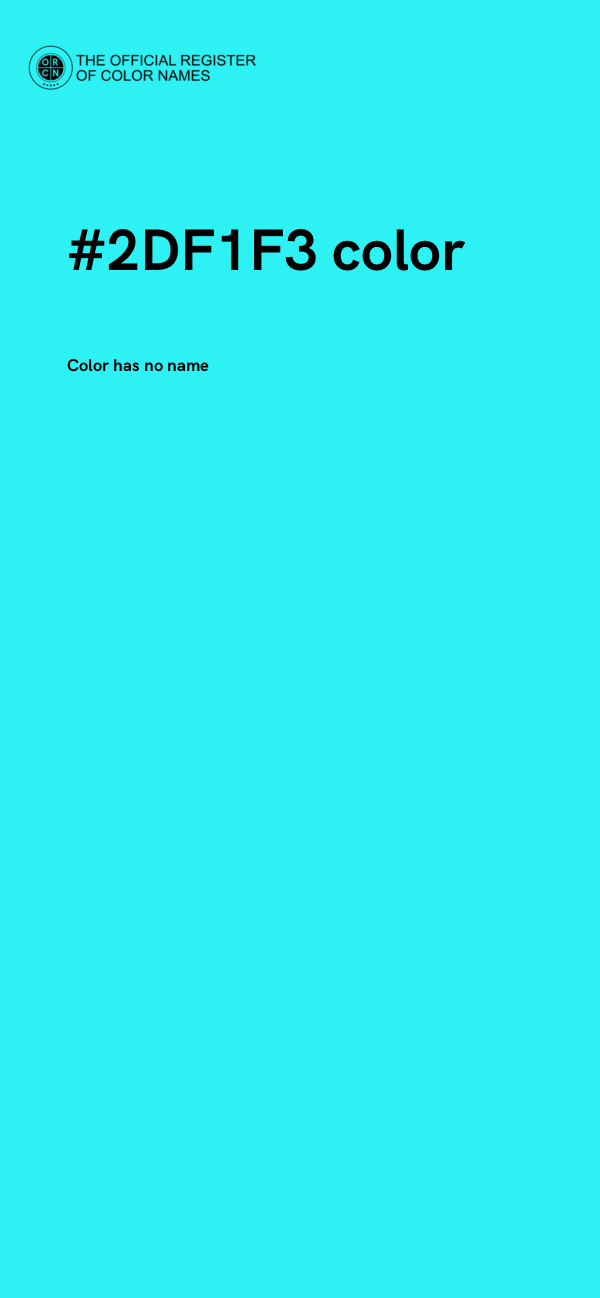 #2DF1F3 color image