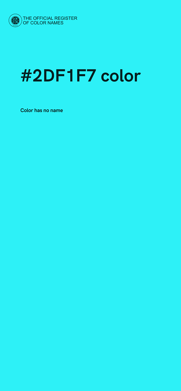#2DF1F7 color image