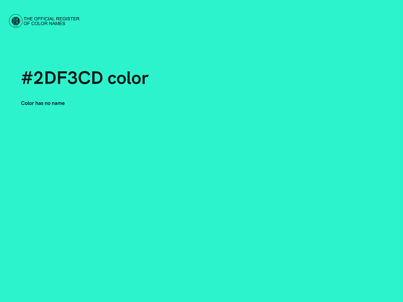 #2DF3CD color image