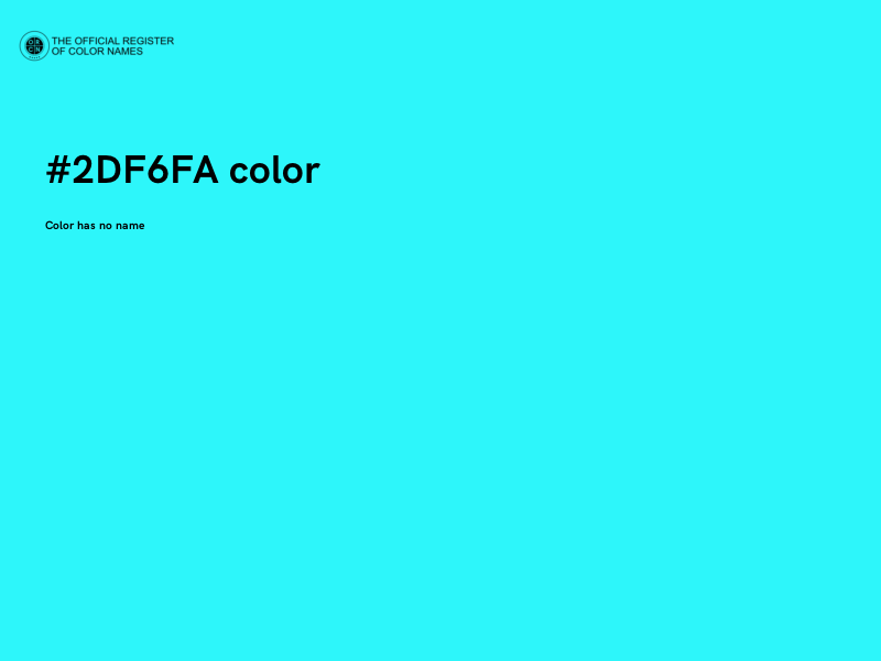 #2DF6FA color image