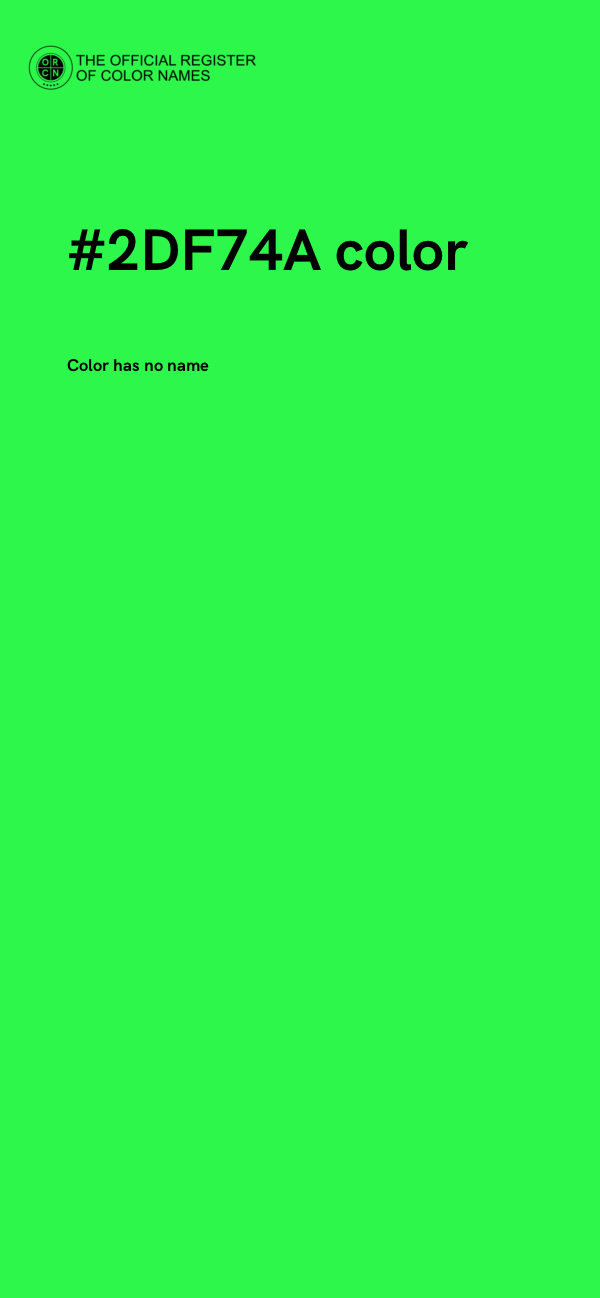 #2DF74A color image