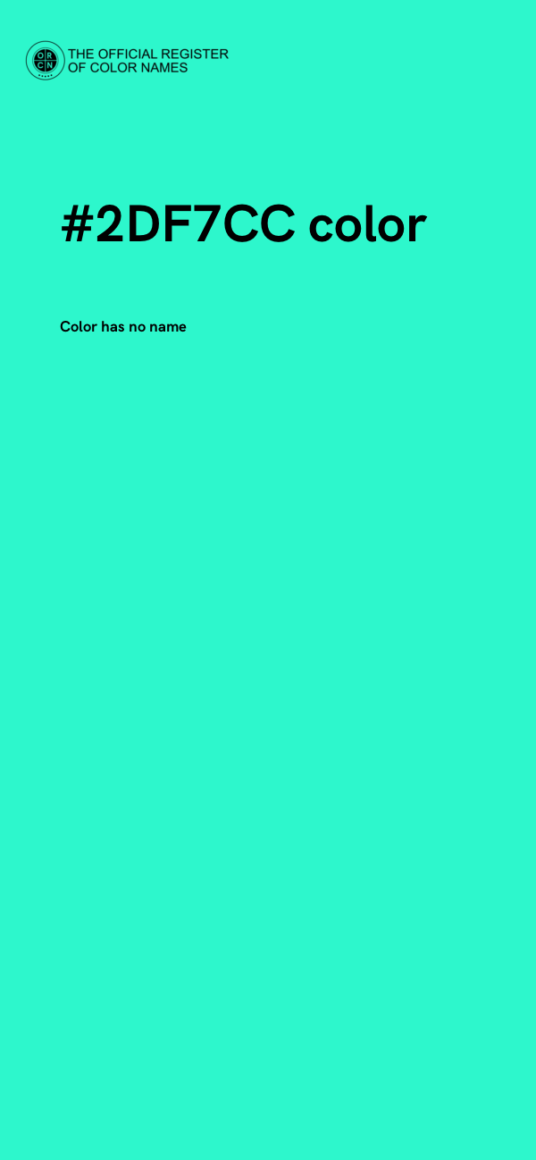 #2DF7CC color image