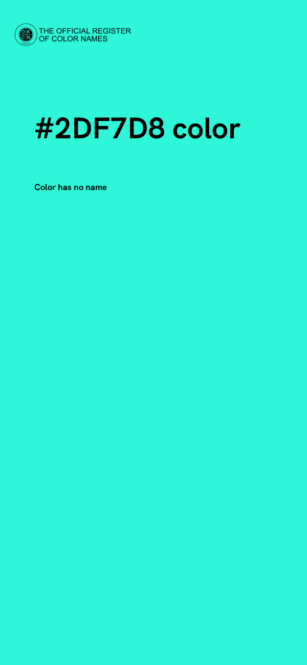 #2DF7D8 color image