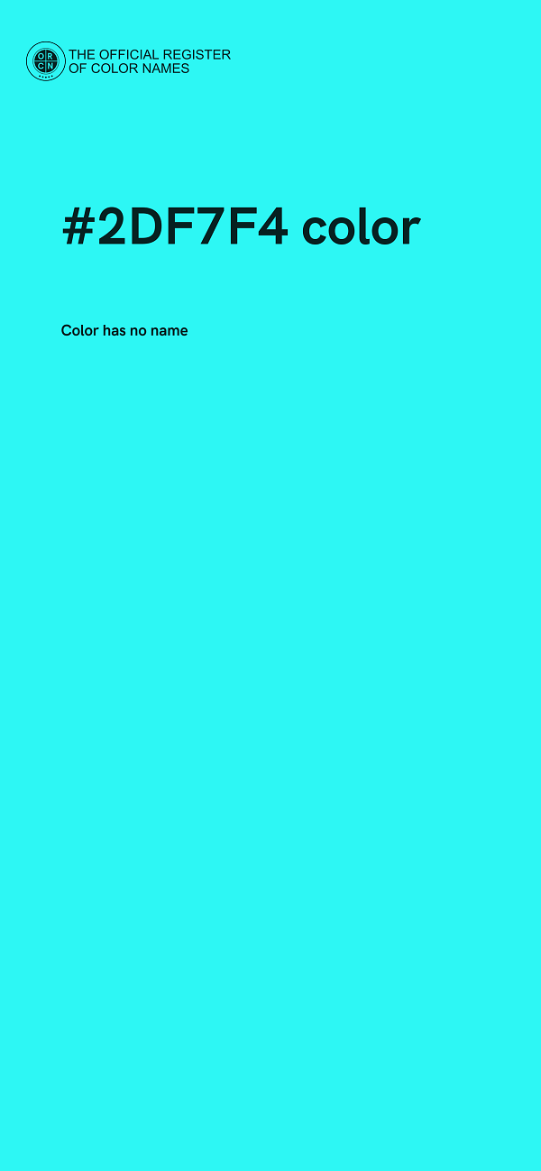 #2DF7F4 color image