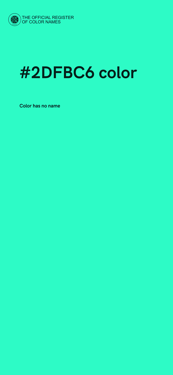 #2DFBC6 color image