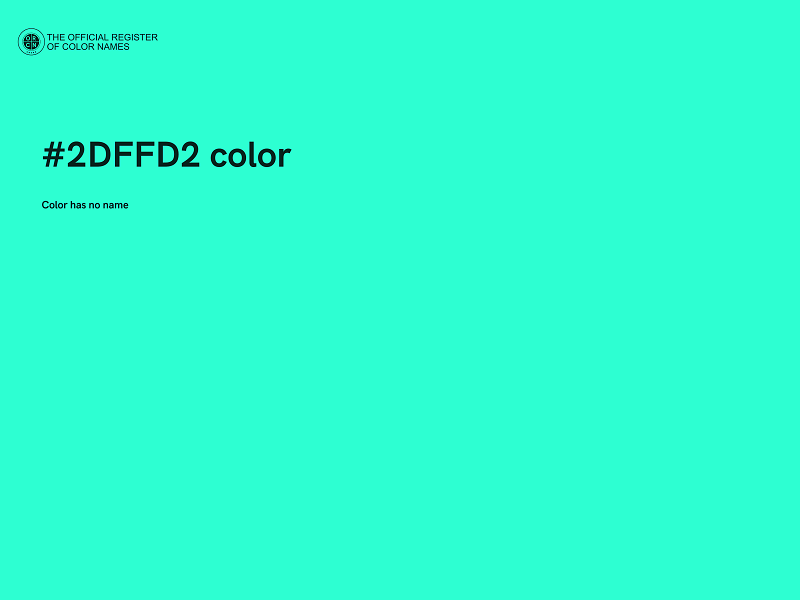 #2DFFD2 color image