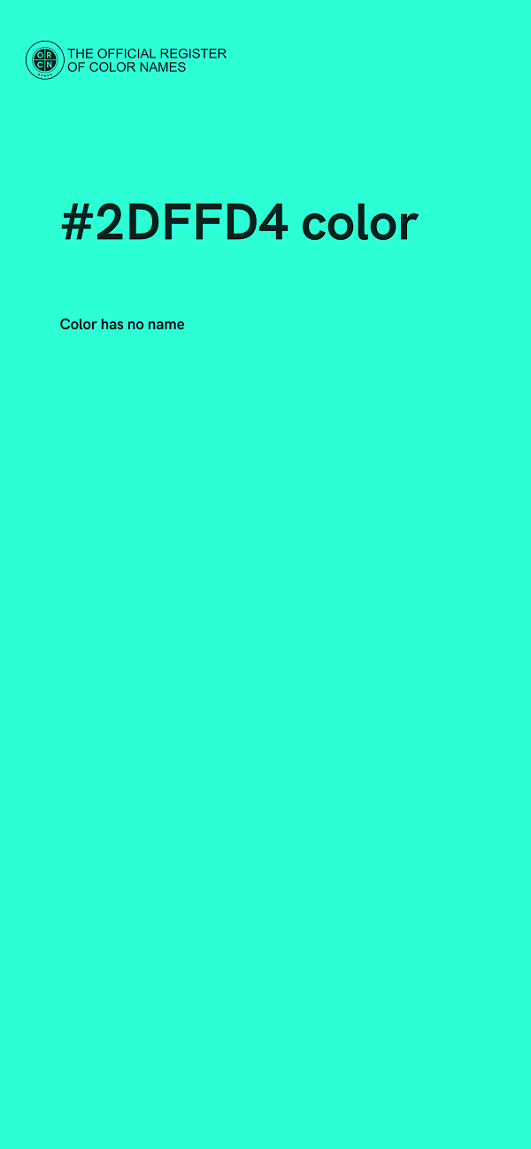 #2DFFD4 color image