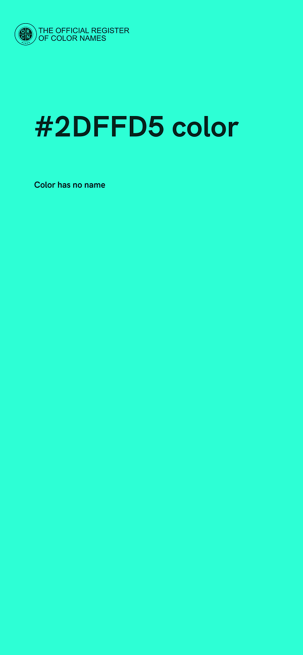 #2DFFD5 color image