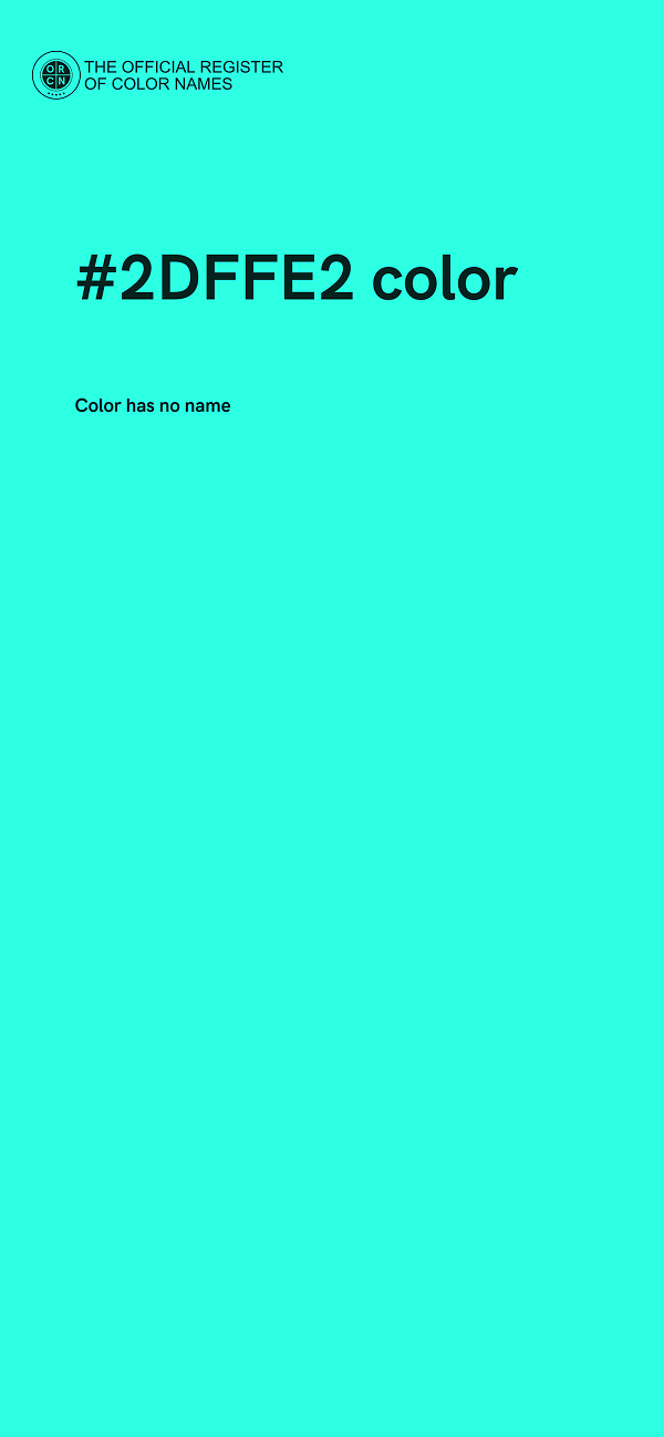 #2DFFE2 color image