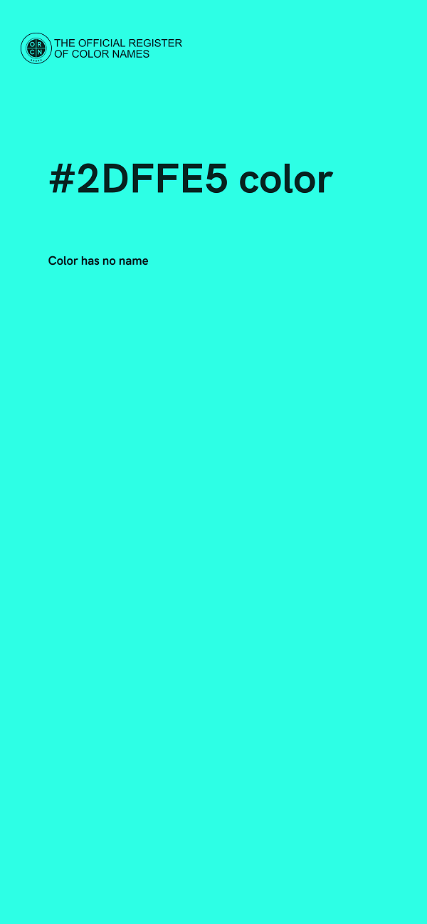 #2DFFE5 color image