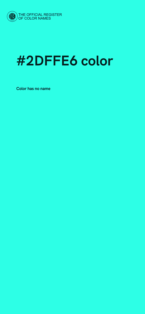 #2DFFE6 color image