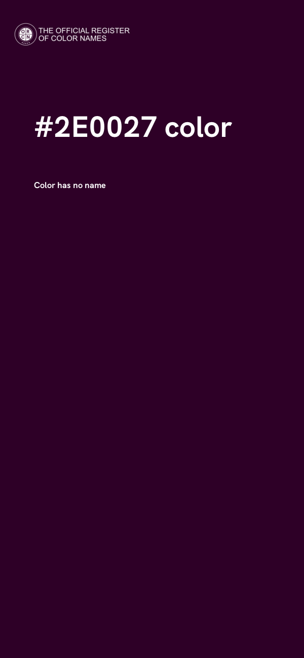 #2E0027 color image