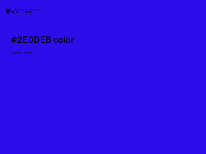 #2E0DEB color image