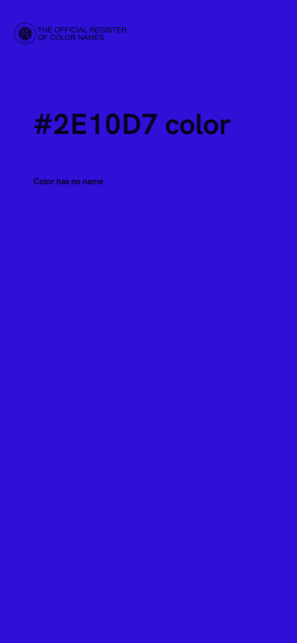 #2E10D7 color image