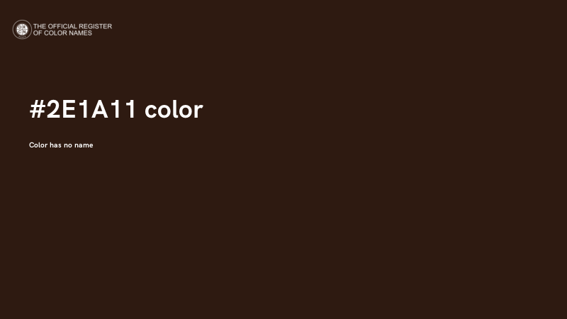 #2E1A11 color image