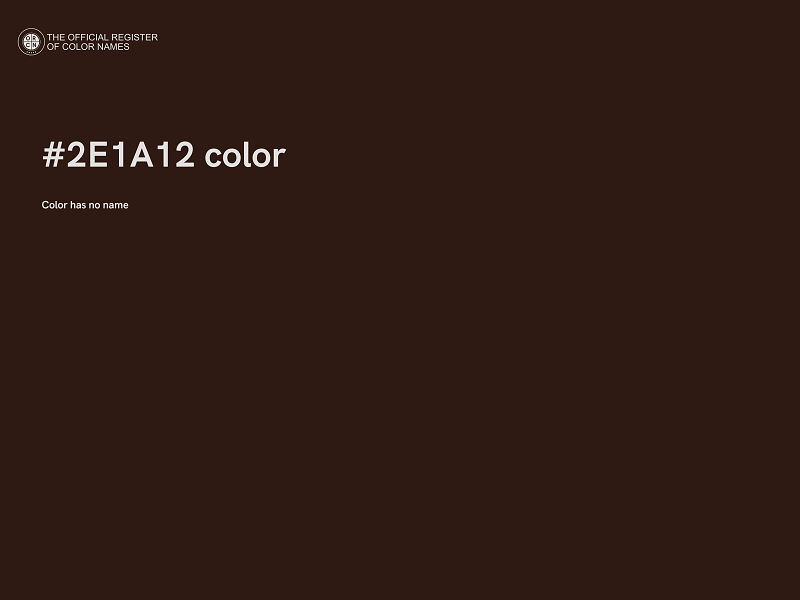 #2E1A12 color image