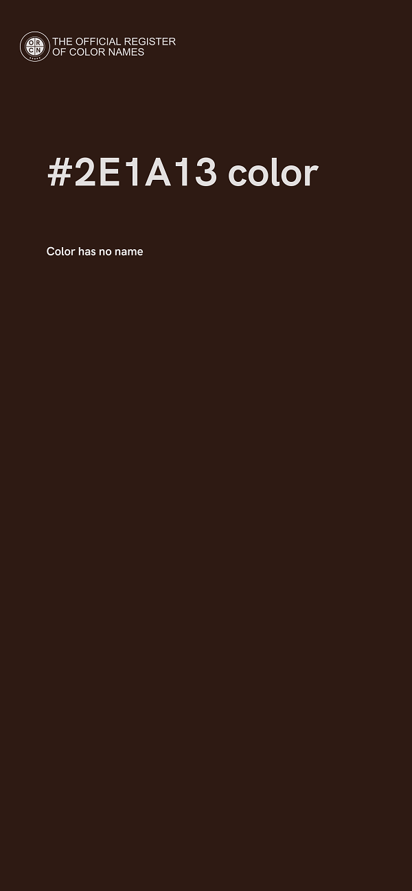 #2E1A13 color image